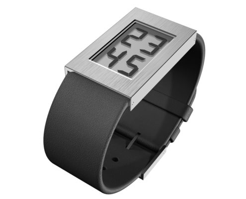 'Watch' Digitaal met leren band, klein model