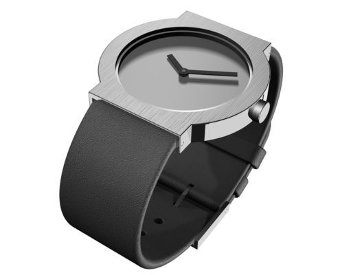 Flemming Bo Hansen 'Watch' Analoog met leren band, klein model