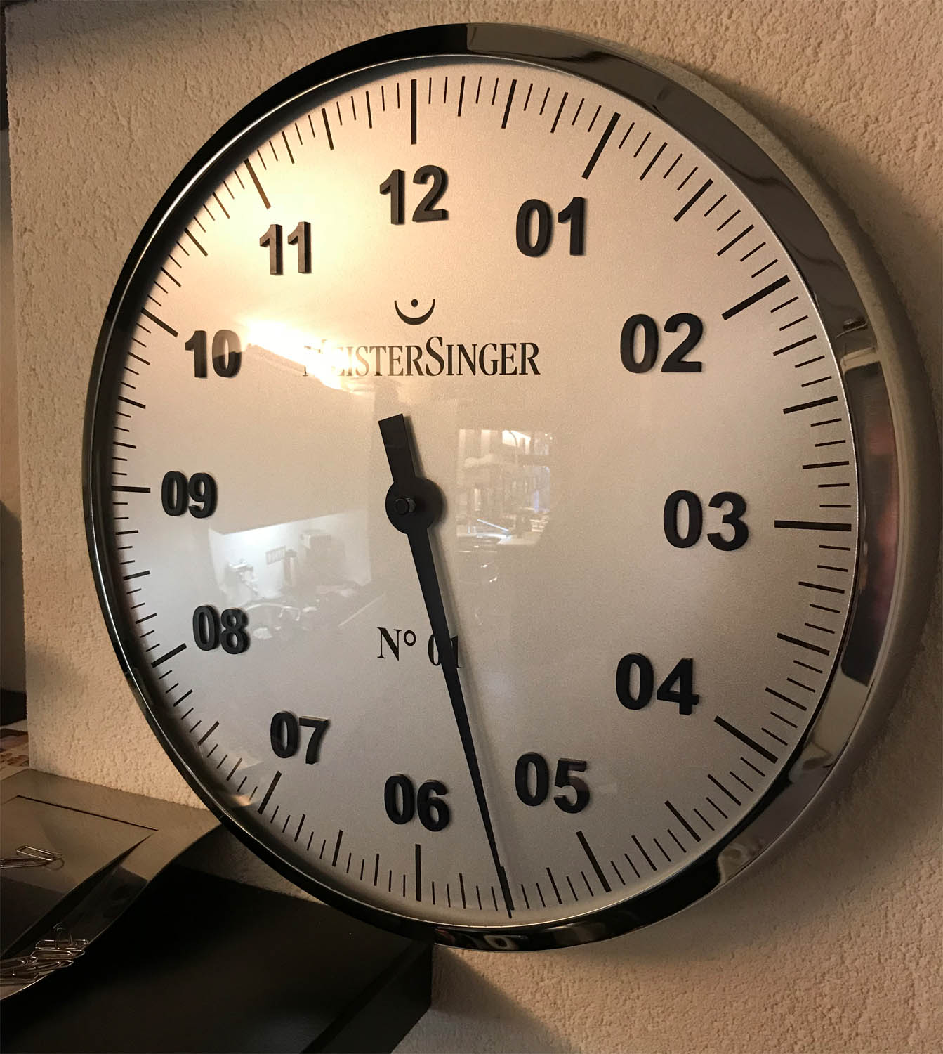 meistersinger wandklok nieuw luxe wandklok van meistersinger met metalen meistersinger wandklok nieuw luxe wandklok van meistersinger met metalen