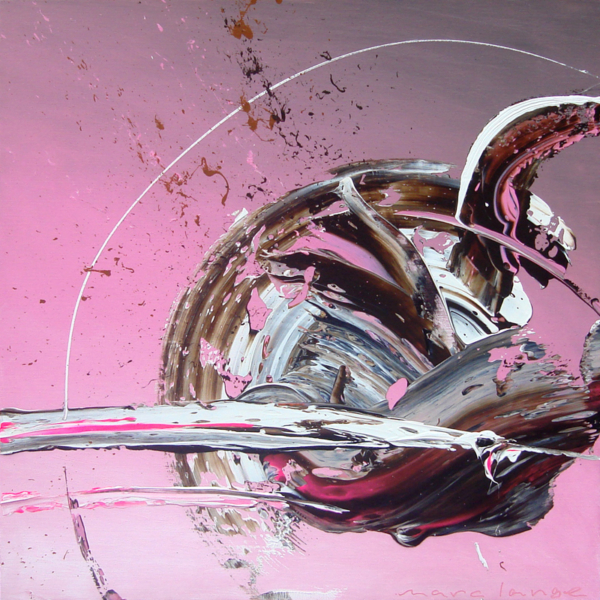 'Pink Pivot', 100 x 100 cm