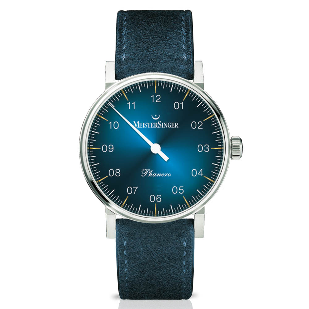 Valentijns aanbieding MeisterSinger - Phanero Blue Fumé PH308D - Marc Lange  Sieraden