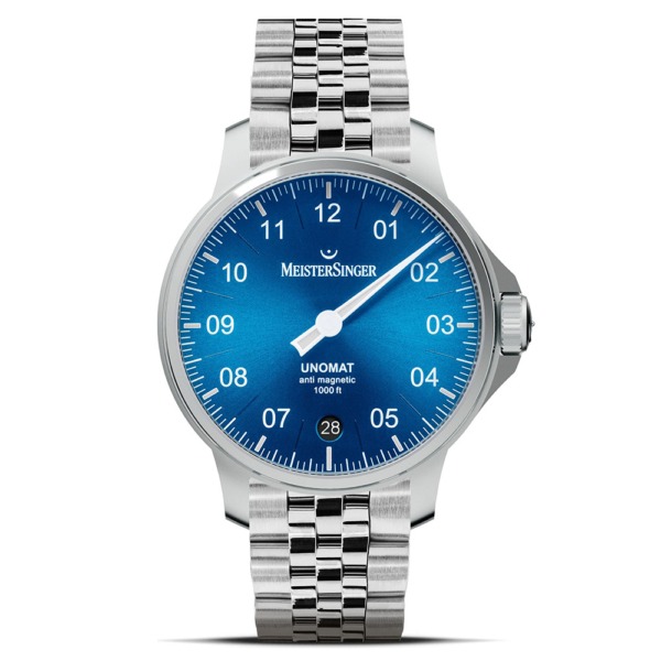 MeisterSinger Unomat Steelblue UN918 - Uitverkoop 25% korting!
