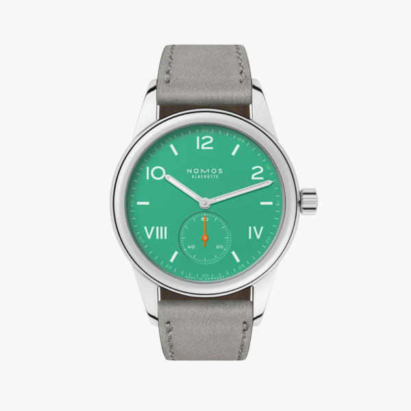 Nomos CLUB CAMPUS ELECTRIC GREEN glass back- Ref. 715.GB - Op voorraad