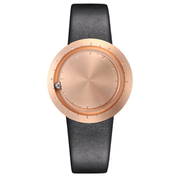 Lavaro Abacus Magnetisch kogel horloge, pvd rosé, gesatineerd